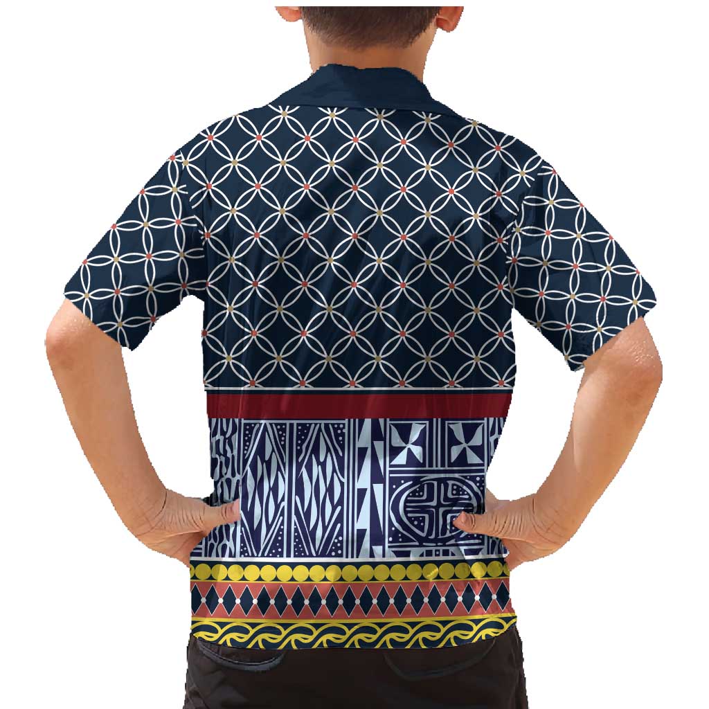 Toghu Bamenda Family Matching Mermaid Dress and Hawaiian Shirt Cameroon North West Traditional Pattern