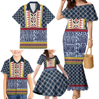 Toghu Bamenda Family Matching Mermaid Dress and Hawaiian Shirt Cameroon North West Traditional Pattern