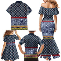Toghu Bamenda Family Matching Mermaid Dress and Hawaiian Shirt Cameroon North West Traditional Pattern
