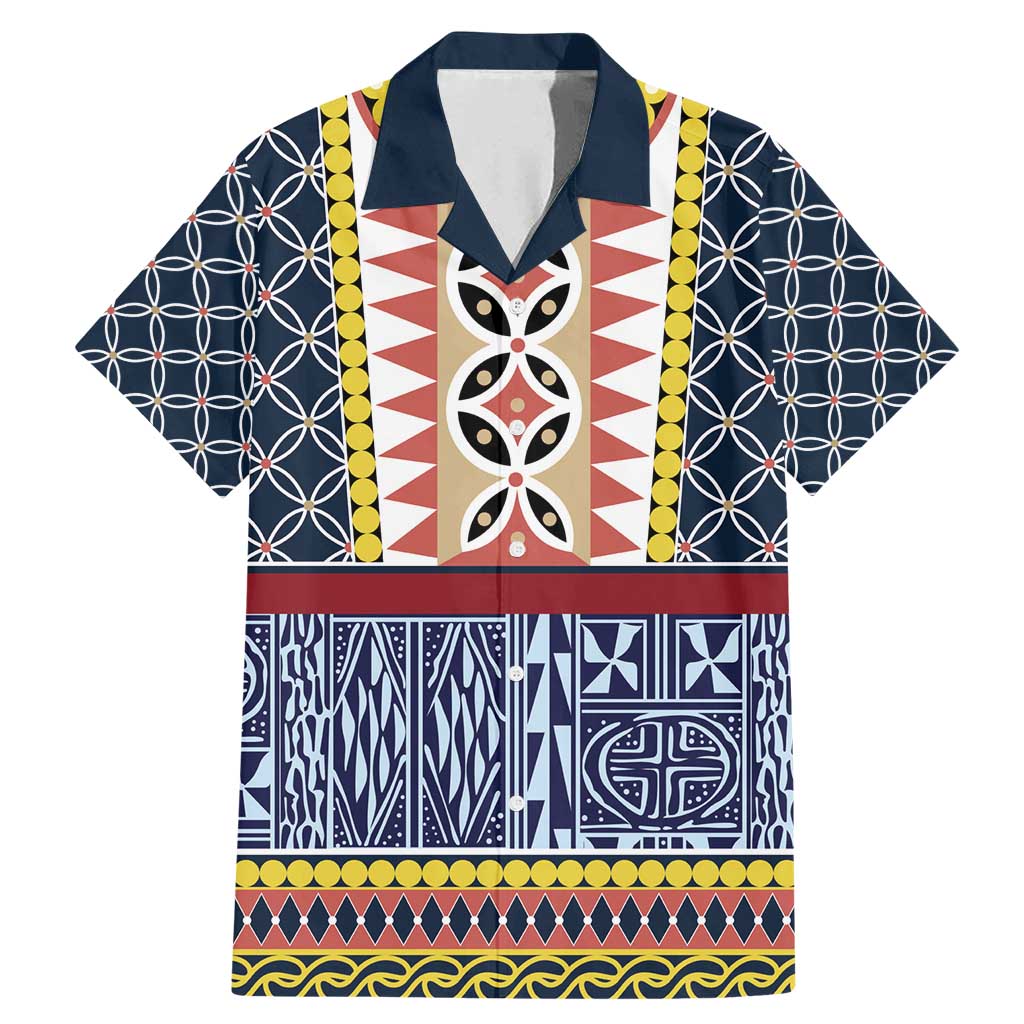Toghu Bamenda Family Matching Mermaid Dress and Hawaiian Shirt Cameroon North West Traditional Pattern