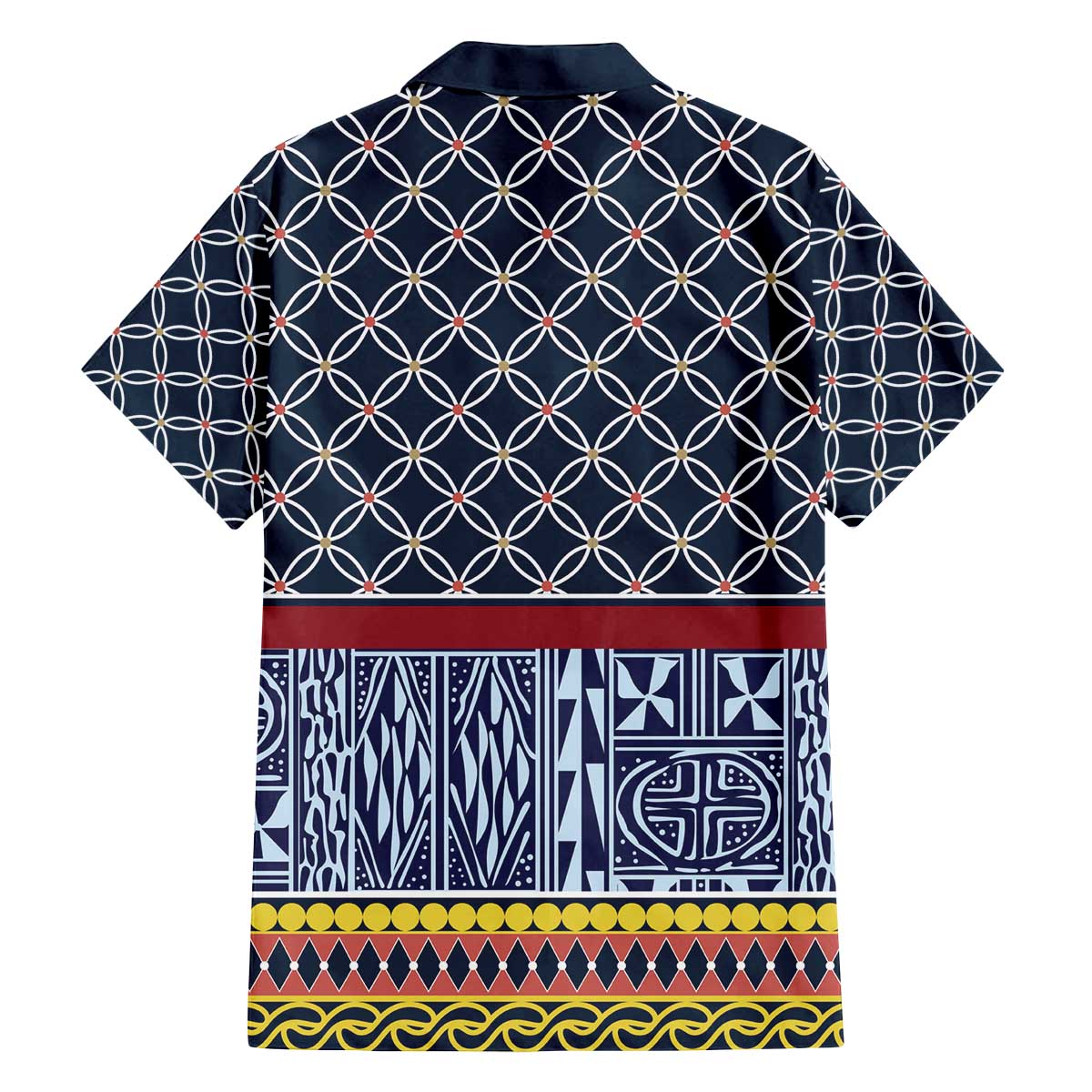 Toghu Bamenda Family Matching Off The Shoulder Long Sleeve Dress and Hawaiian Shirt Cameroon North West Traditional Pattern