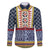 Toghu Bamenda Family Matching Off The Shoulder Long Sleeve Dress and Hawaiian Shirt Cameroon North West Traditional Pattern