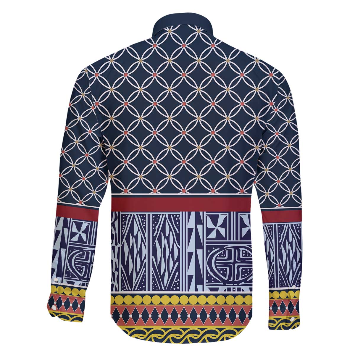 Toghu Bamenda Family Matching Off The Shoulder Long Sleeve Dress and Hawaiian Shirt Cameroon North West Traditional Pattern
