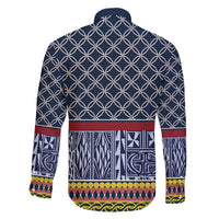 Toghu Bamenda Family Matching Off The Shoulder Long Sleeve Dress and Hawaiian Shirt Cameroon North West Traditional Pattern