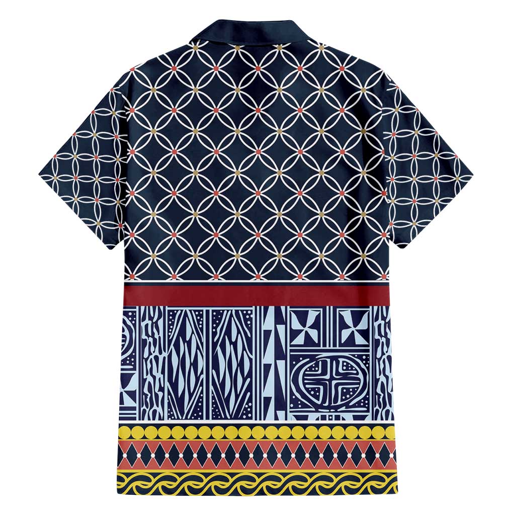 Toghu Bamenda Family Matching Off Shoulder Maxi Dress and Hawaiian Shirt Cameroon North West Traditional Pattern
