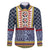 Toghu Bamenda Family Matching Off Shoulder Short Dress and Hawaiian Shirt Cameroon North West Traditional Pattern