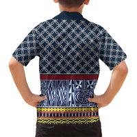 Toghu Bamenda Family Matching Puletasi and Hawaiian Shirt Cameroon North West Traditional Pattern