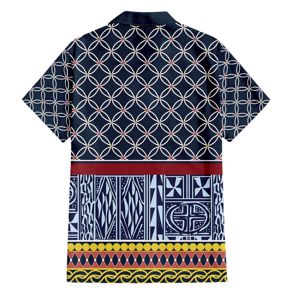 Toghu Bamenda Family Matching Short Sleeve Bodycon Dress and Hawaiian Shirt Cameroon North West Traditional Pattern