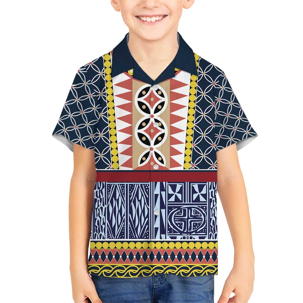 Toghu Bamenda Family Matching Tank Maxi Dress and Hawaiian Shirt Cameroon North West Traditional Pattern