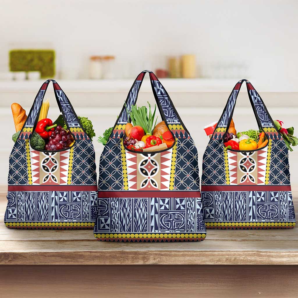 Toghu Bamenda Grocery Bag Cameroon North West Traditional Pattern