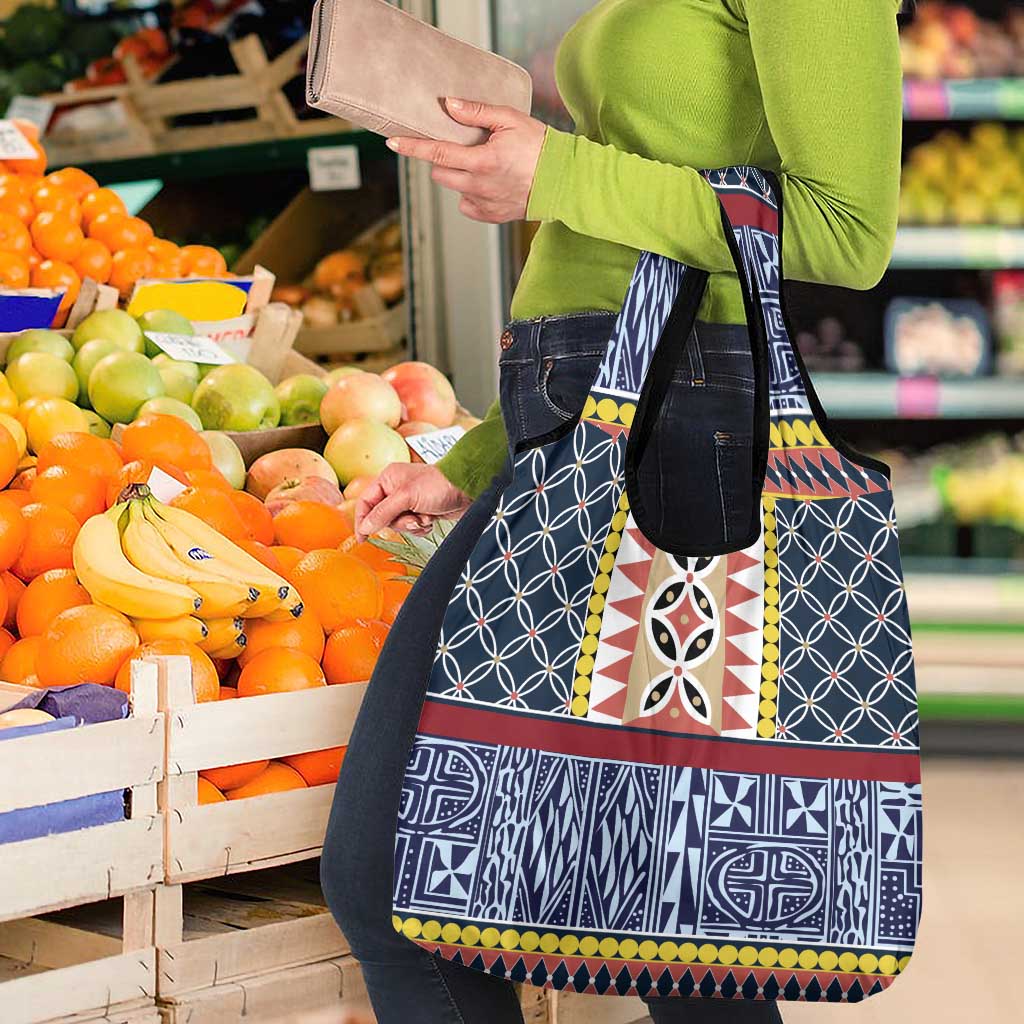Toghu Bamenda Grocery Bag Cameroon North West Traditional Pattern