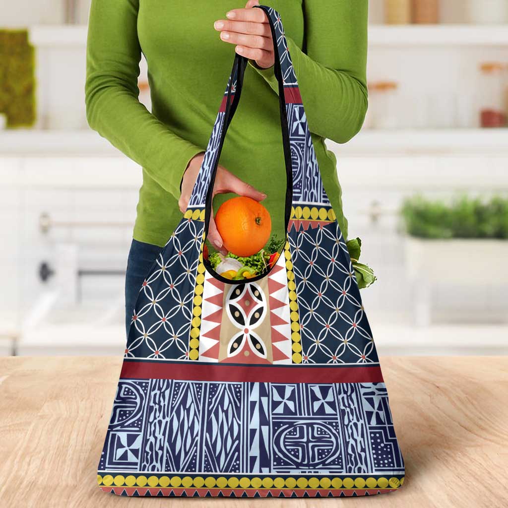 Toghu Bamenda Grocery Bag Cameroon North West Traditional Pattern
