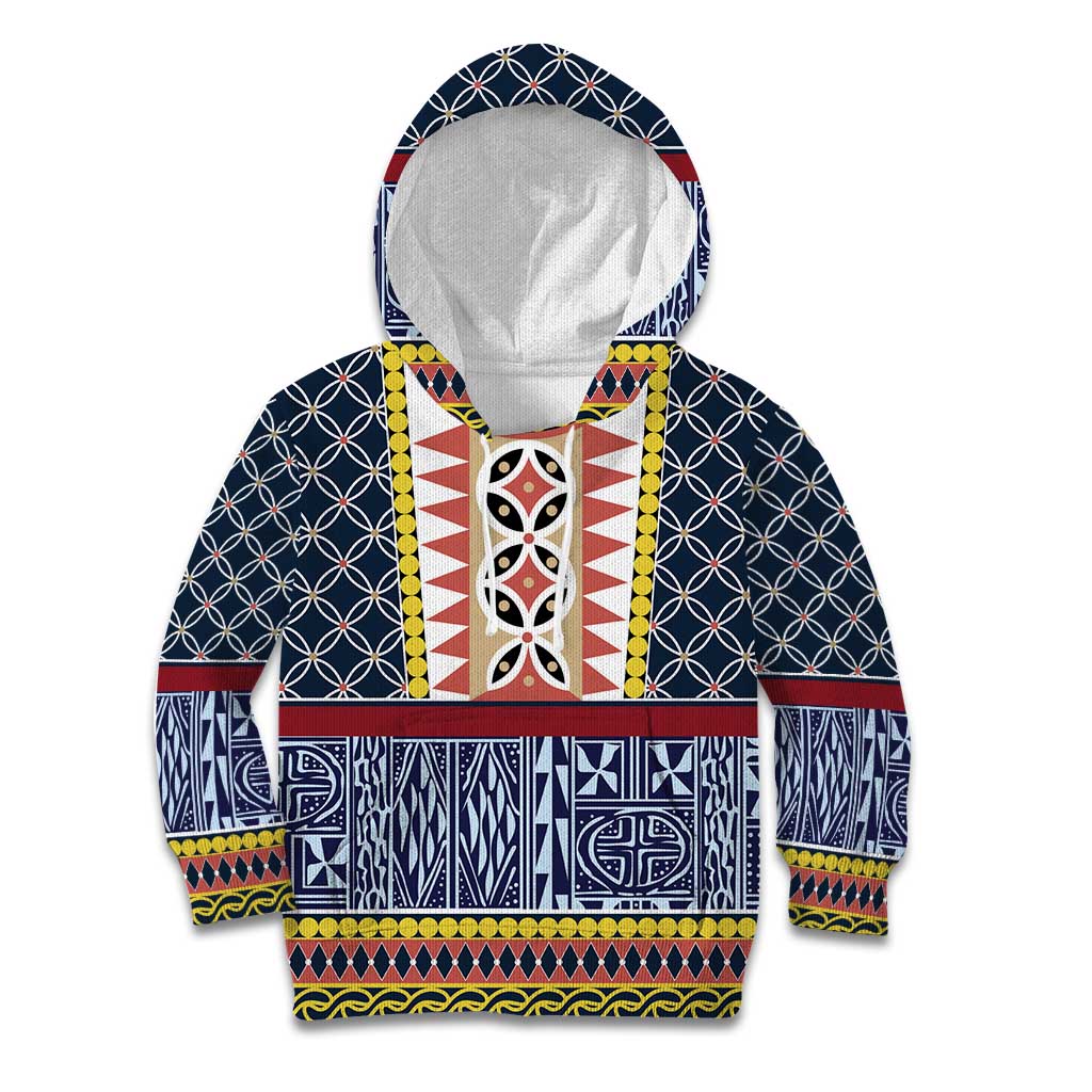 Toghu Bamenda Kid Hoodie Cameroon North West Traditional Pattern