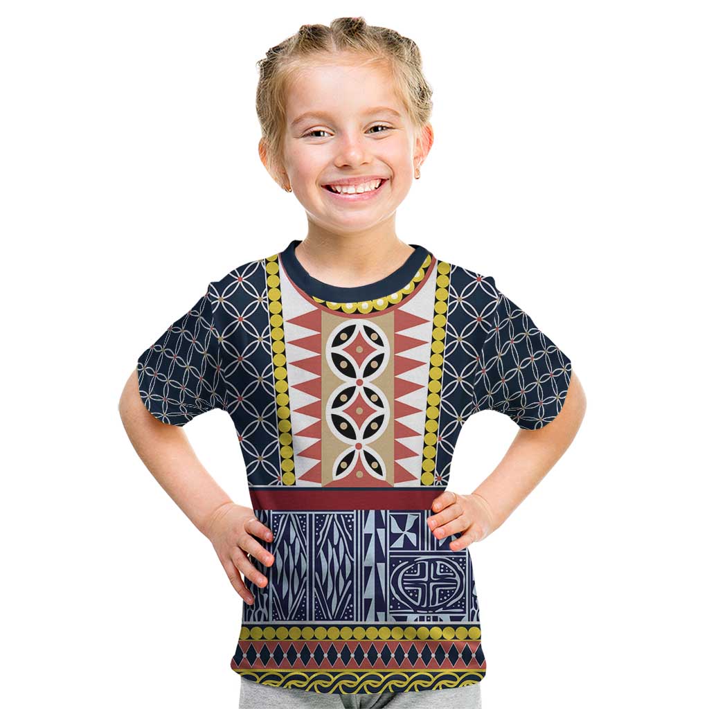 Toghu Bamenda Kid T Shirt Cameroon North West Traditional Pattern