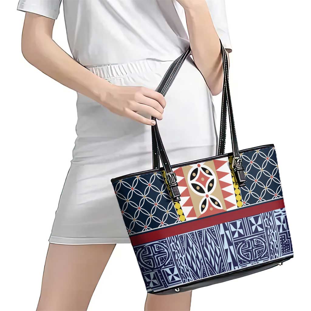 Toghu Bamenda Leather Tote Bag Cameroon North West Traditional Pattern