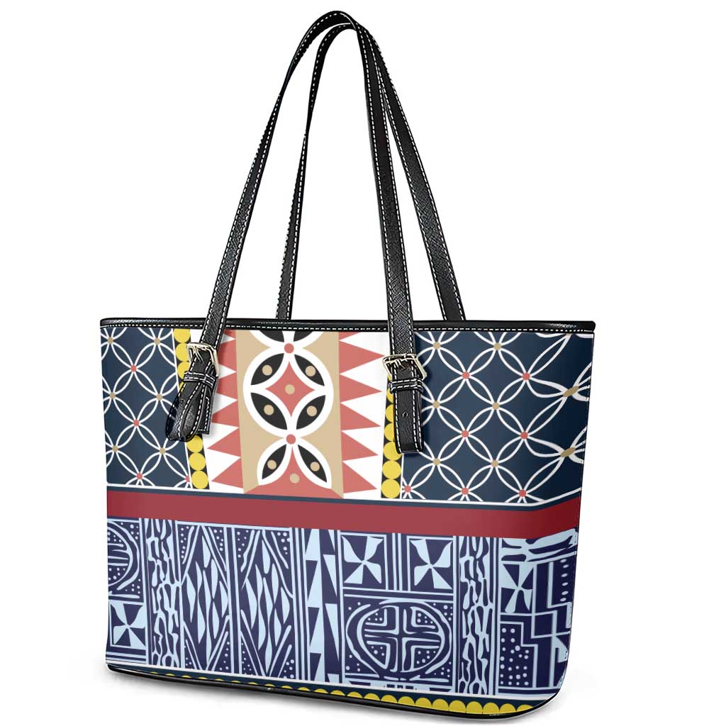 Toghu Bamenda Leather Tote Bag Cameroon North West Traditional Pattern