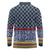 Toghu Bamenda Long Sleeve Polo Shirt Cameroon North West Traditional Pattern