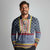 Toghu Bamenda Long Sleeve Polo Shirt Cameroon North West Traditional Pattern