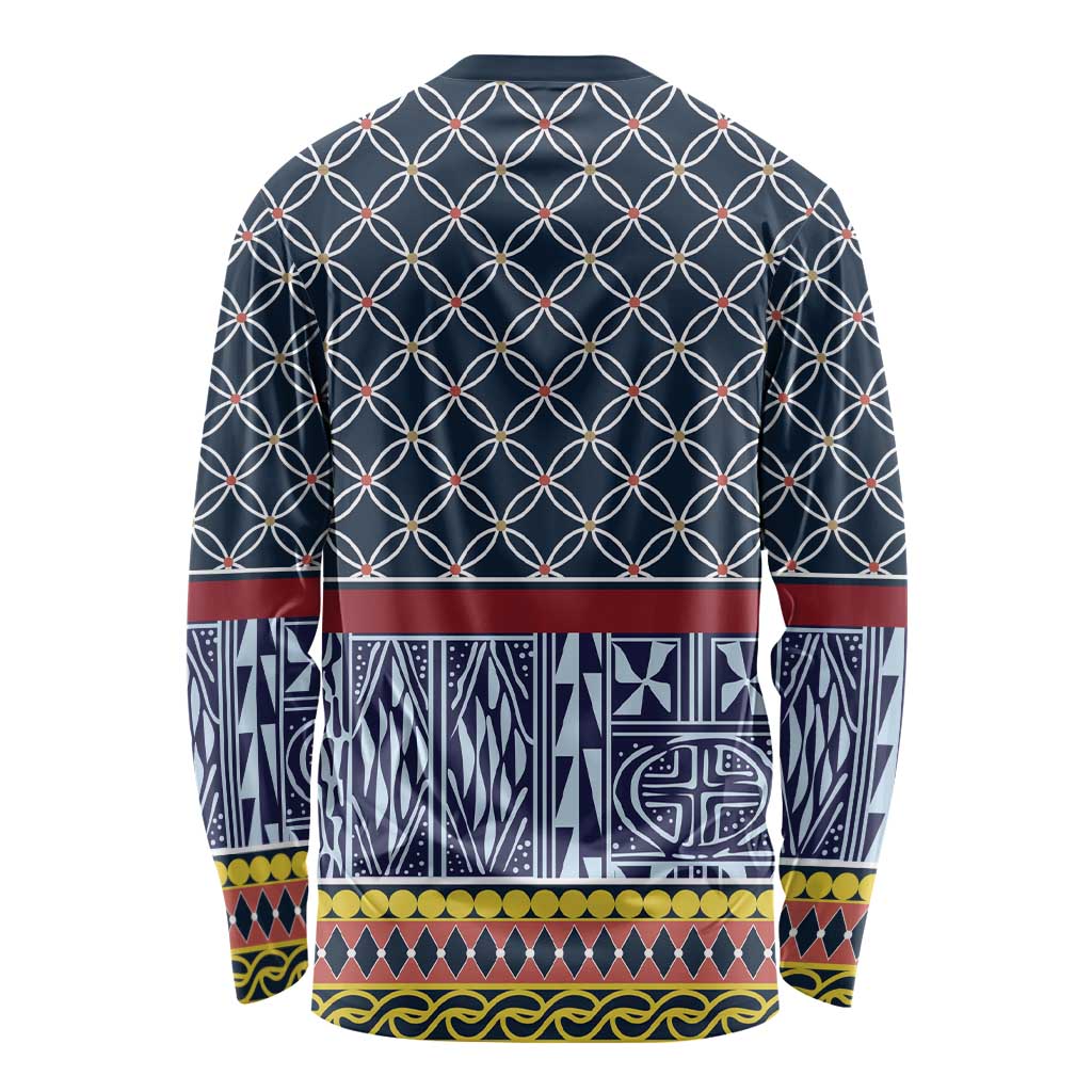 Toghu Bamenda Long Sleeve Shirt Cameroon North West Traditional Pattern