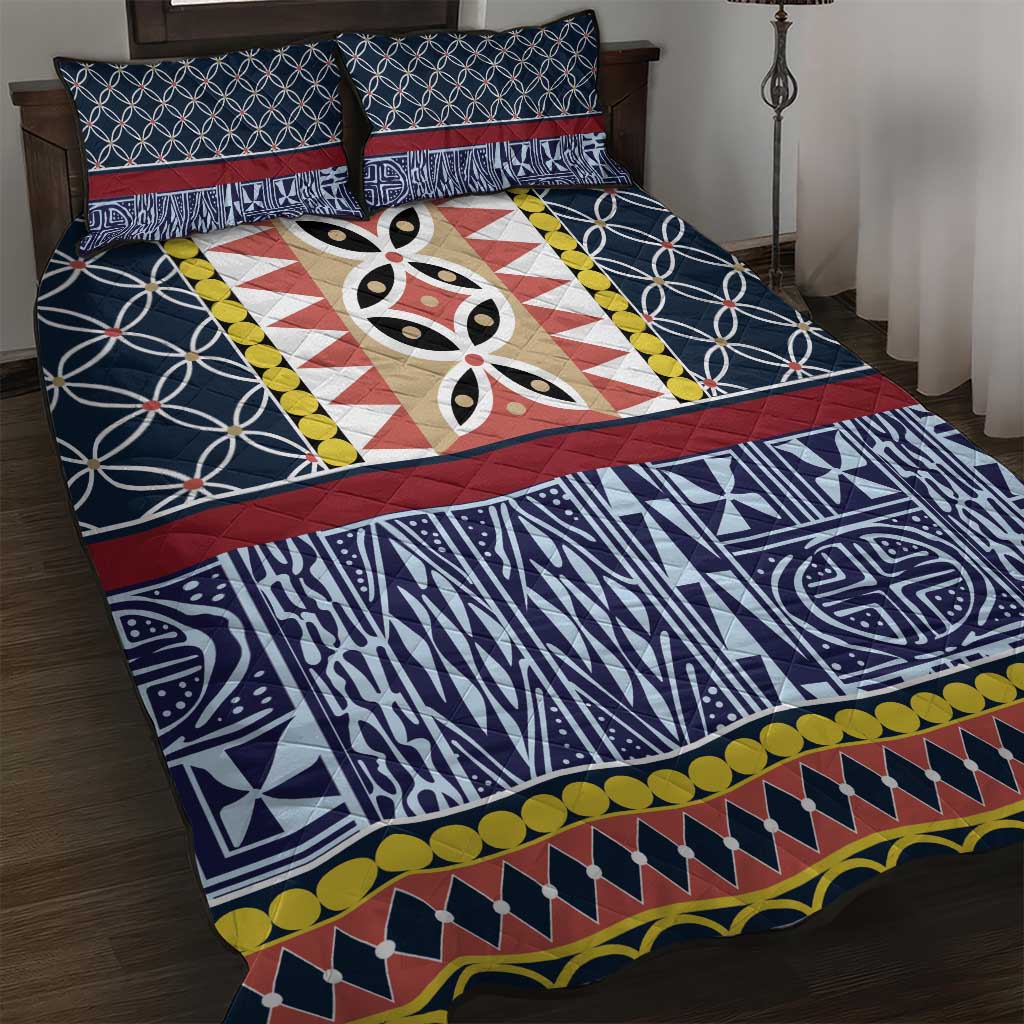Toghu Bamenda Quilt Bed Set Cameroon North West Traditional Pattern