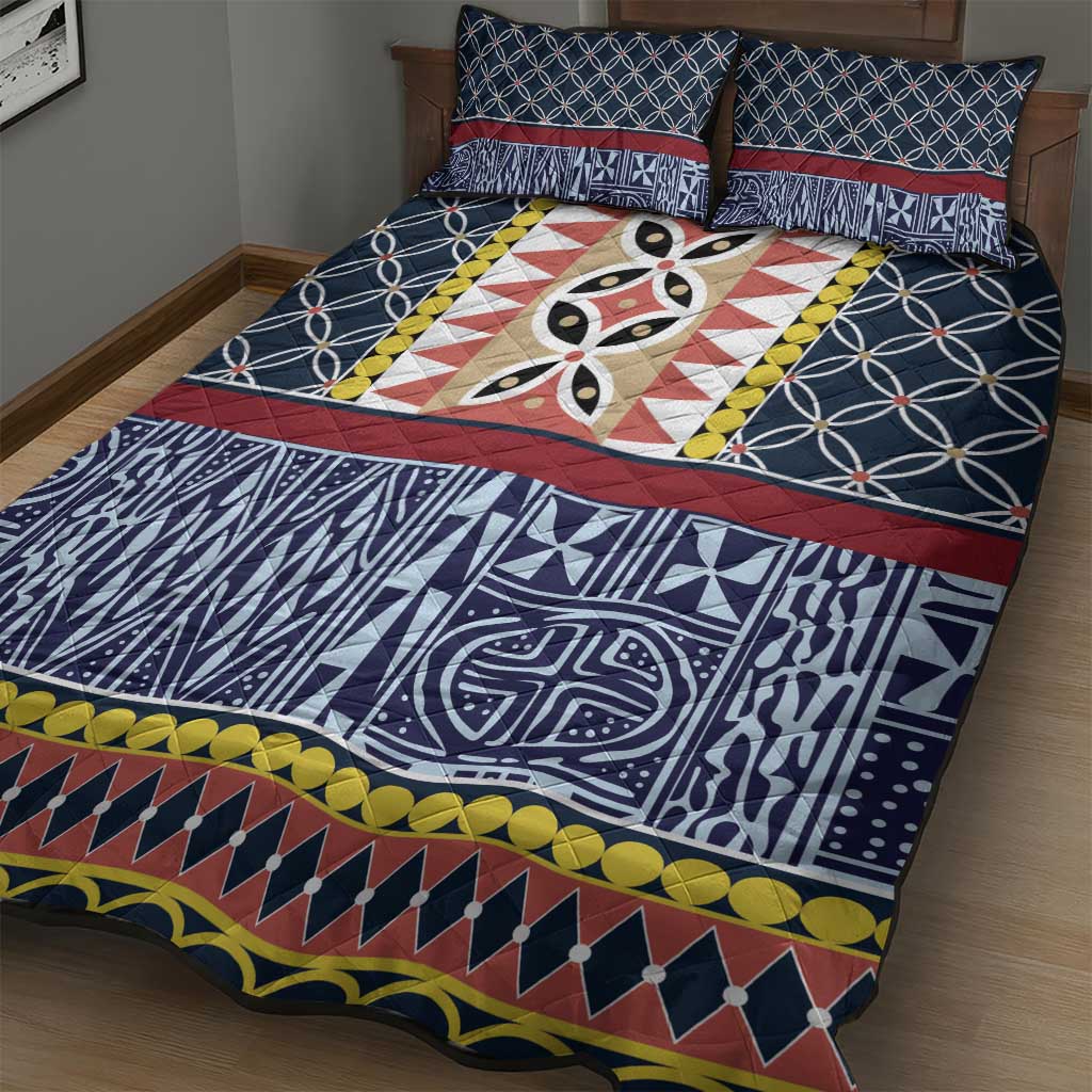 Toghu Bamenda Quilt Bed Set Cameroon North West Traditional Pattern