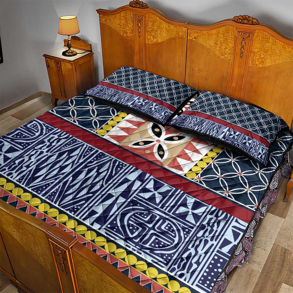 Toghu Bamenda Quilt Bed Set Cameroon North West Traditional Pattern
