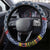 Toghu Bamenda Steering Wheel Cover Cameroon North West Traditional Pattern