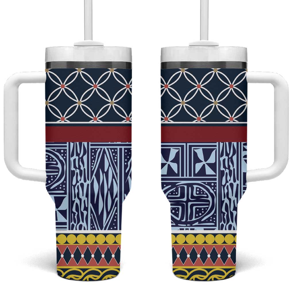 Toghu Bamenda Tumbler With Handle Cameroon North West Traditional Pattern