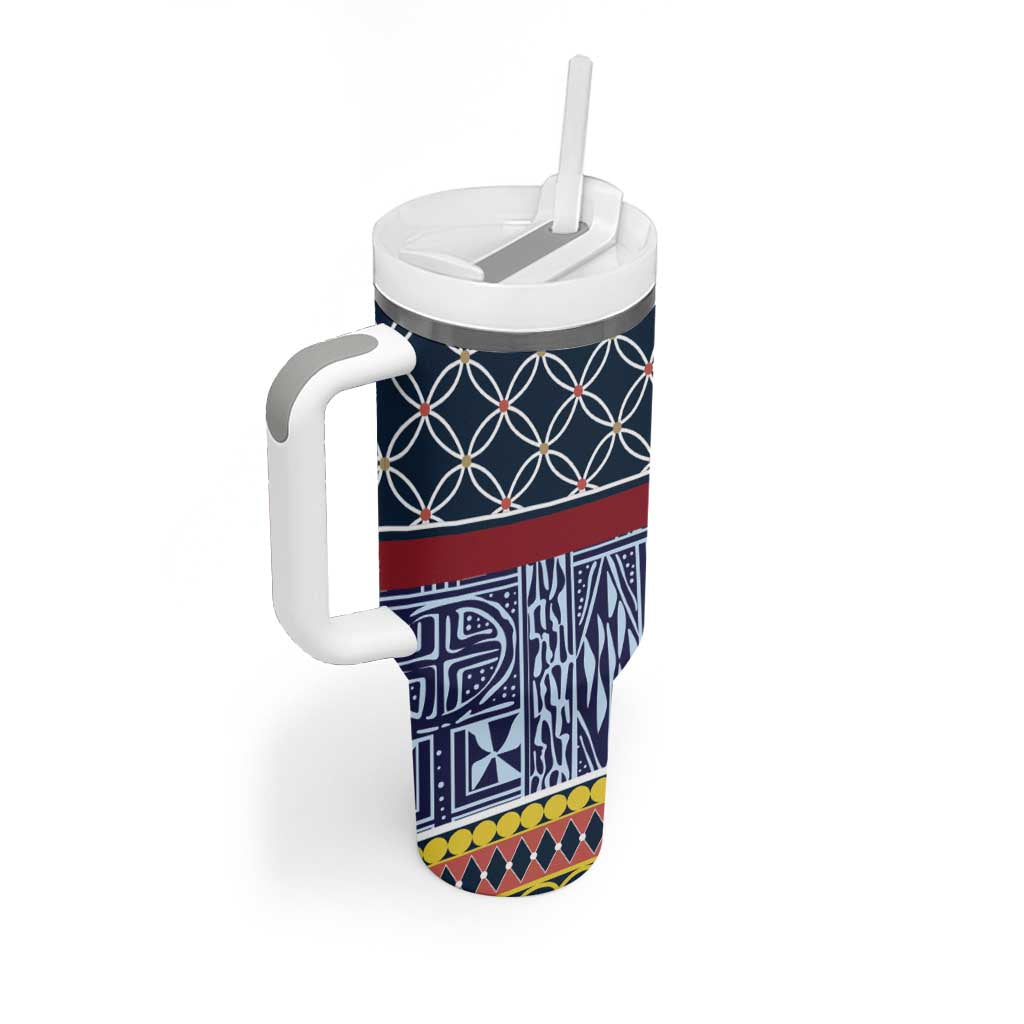 Toghu Bamenda Tumbler With Handle Cameroon North West Traditional Pattern