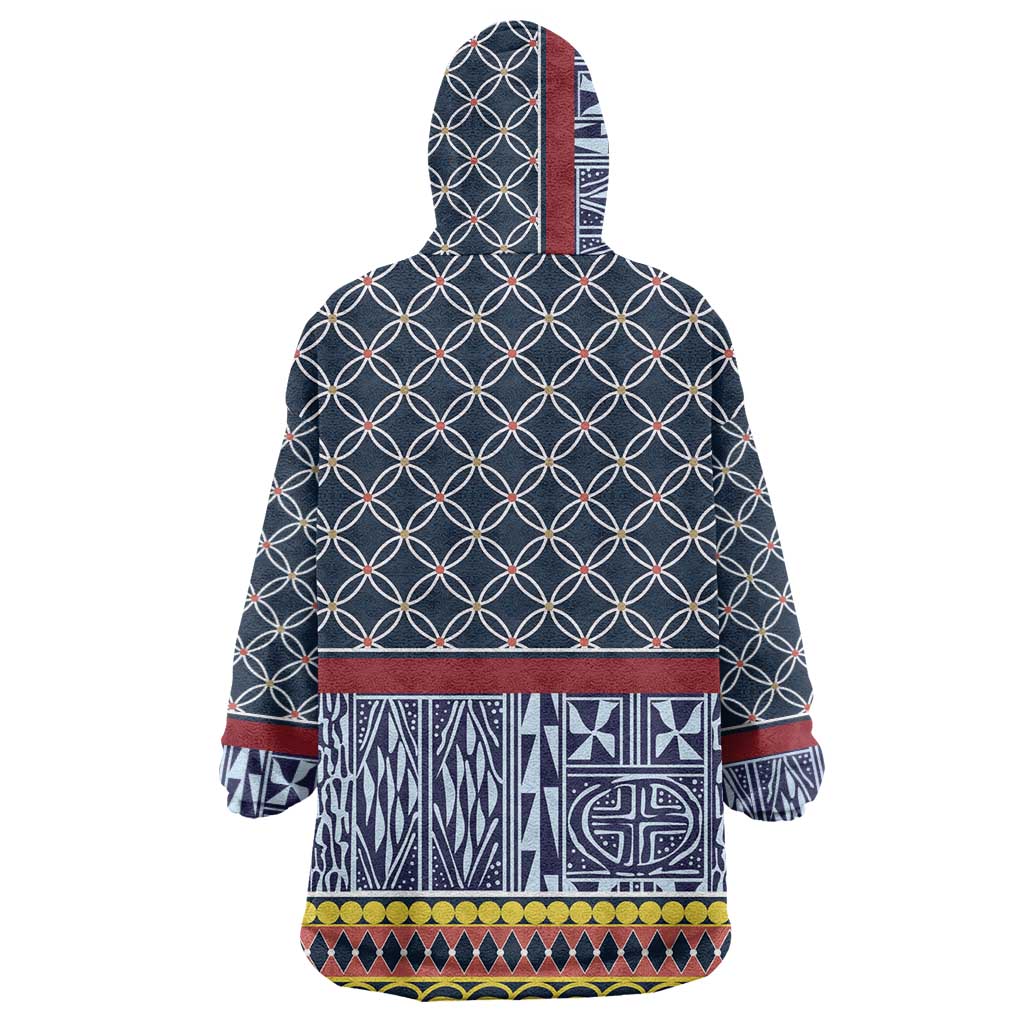 Toghu Bamenda Wearable Blanket Hoodie Cameroon North West Traditional Pattern