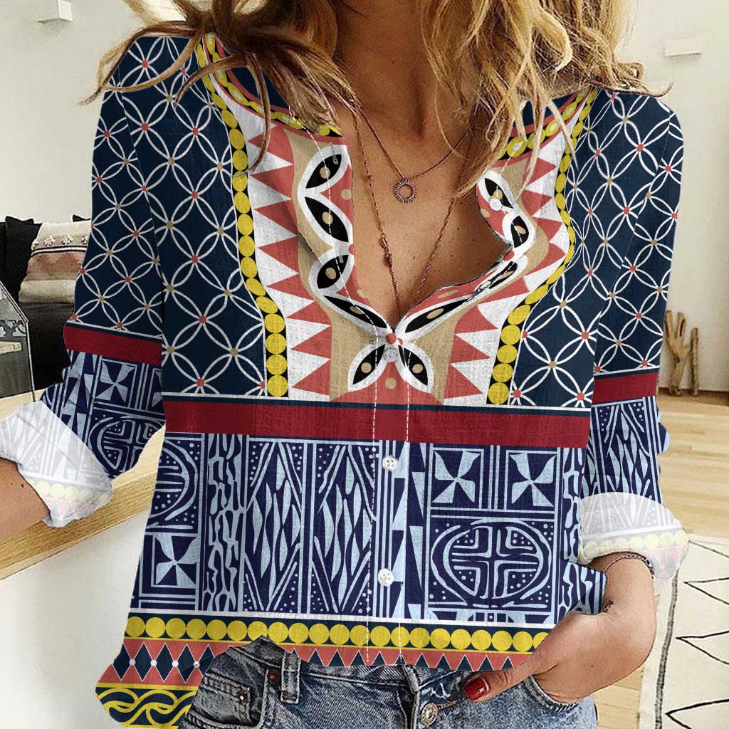 Toghu Bamenda Women Casual Shirt Cameroon North West Traditional Pattern