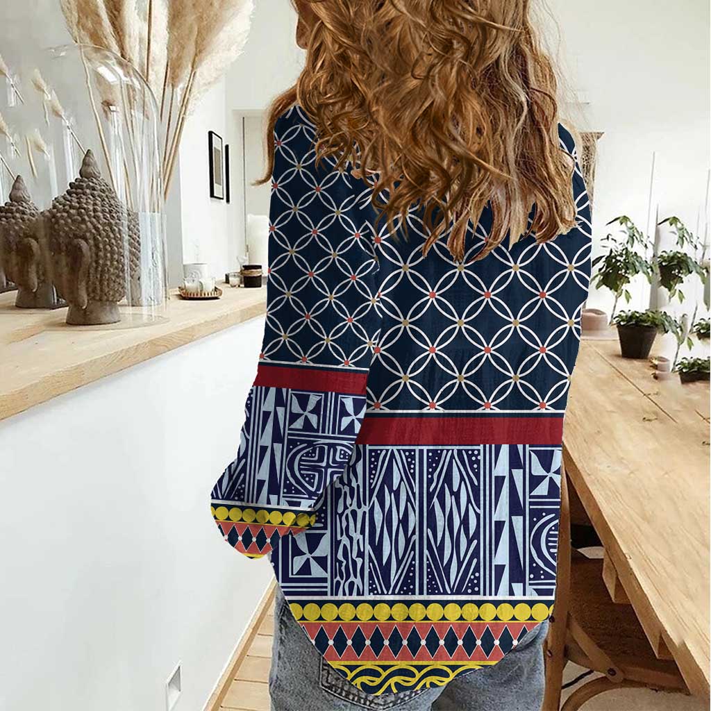 Toghu Bamenda Women Casual Shirt Cameroon North West Traditional Pattern
