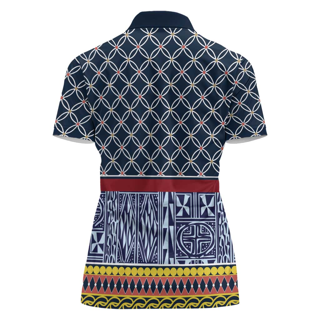 Toghu Bamenda Women Polo Shirt Cameroon North West Traditional Pattern