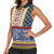 Toghu Bamenda Women Sleeveless Polo Shirt Cameroon North West Traditional Pattern
