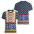 Toghu Bamenda Women V-Neck T-Shirt Cameroon North West Traditional Pattern