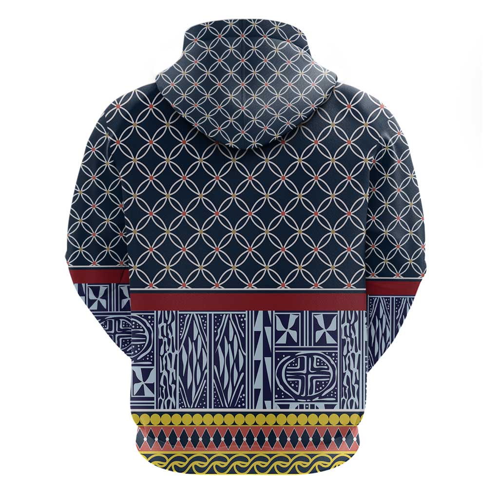 Toghu Bamenda Zip Hoodie Cameroon North West Traditional Pattern