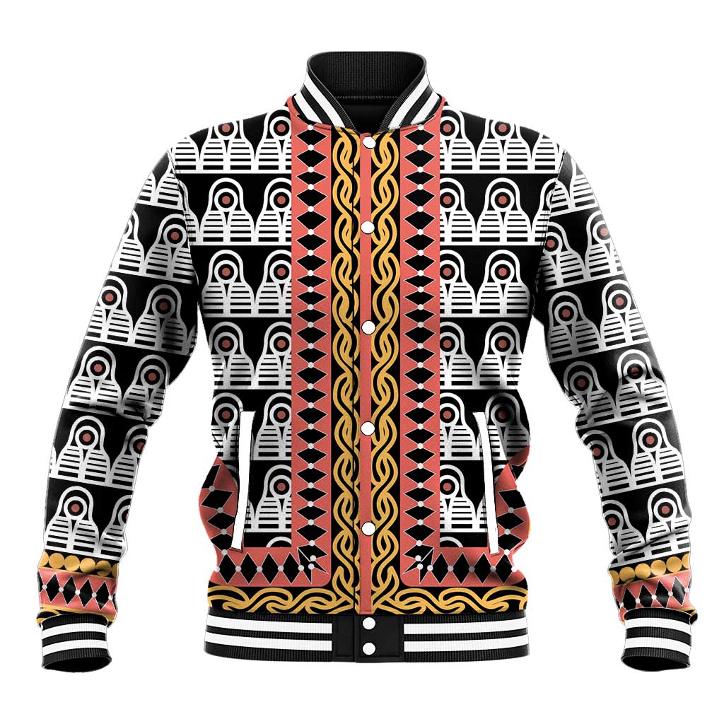 Cameroon Toghu Traditional Pattern Baseball Jacket
