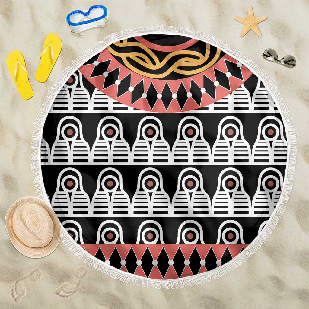 Cameroon Toghu Traditional Pattern Beach Blanket