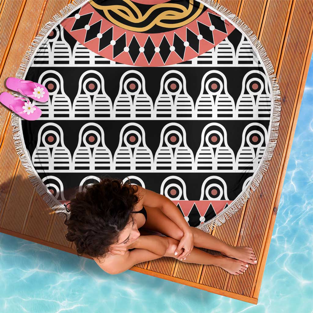 Cameroon Toghu Traditional Pattern Beach Blanket