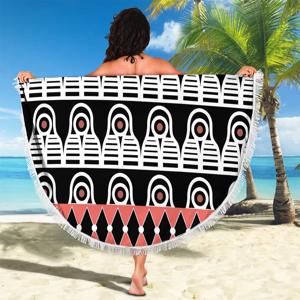Cameroon Toghu Traditional Pattern Beach Blanket