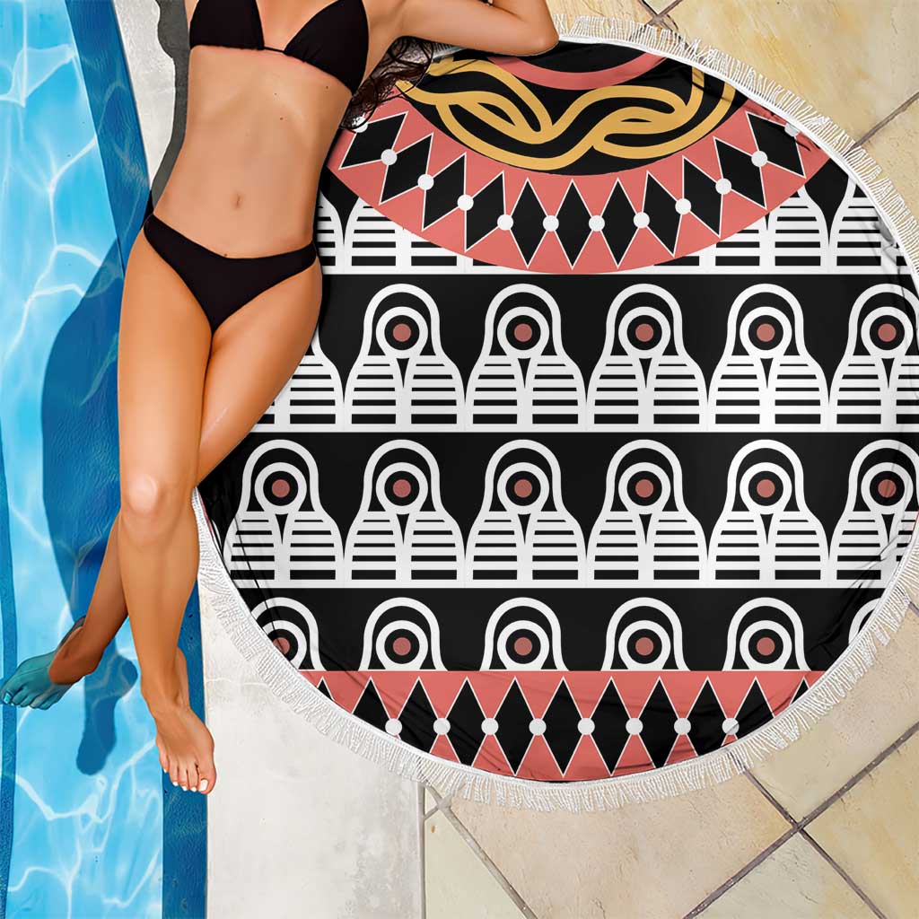Cameroon Toghu Traditional Pattern Beach Blanket