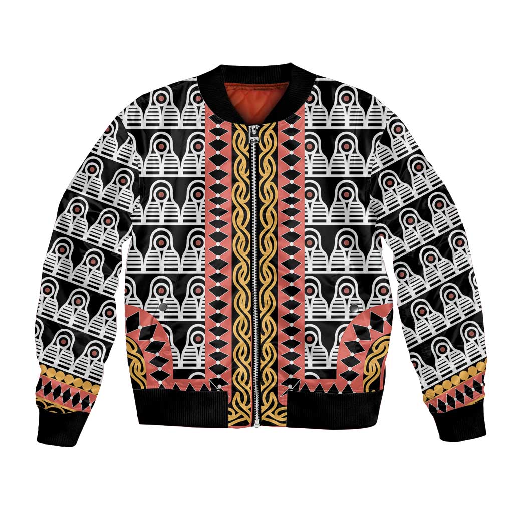 Cameroon Toghu Traditional Pattern Bomber Jacket