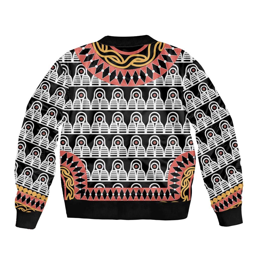 Cameroon Toghu Traditional Pattern Bomber Jacket
