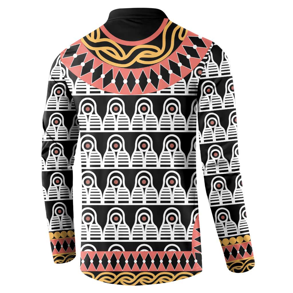 Cameroon Toghu Traditional Pattern Button Sweatshirt