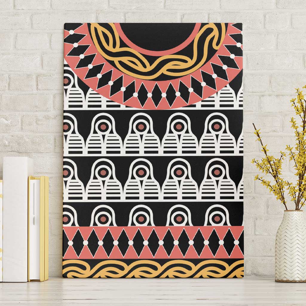 Cameroon Toghu Traditional Pattern Canvas Wall Art