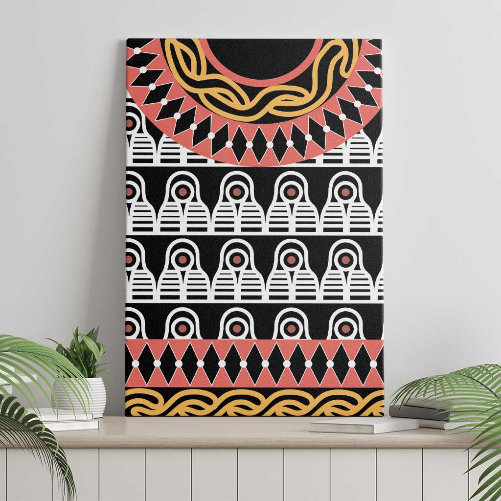 Cameroon Toghu Traditional Pattern Canvas Wall Art