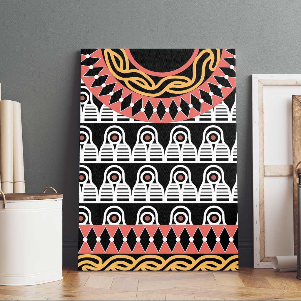 Cameroon Toghu Traditional Pattern Canvas Wall Art