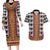 Cameroon Toghu Traditional Pattern Couples Matching Long Sleeve Bodycon Dress and Hawaiian Shirt