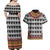 Cameroon Toghu Traditional Pattern Couples Matching Off Shoulder Maxi Dress and Hawaiian Shirt