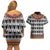 Cameroon Toghu Traditional Pattern Couples Matching Off Shoulder Short Dress and Hawaiian Shirt